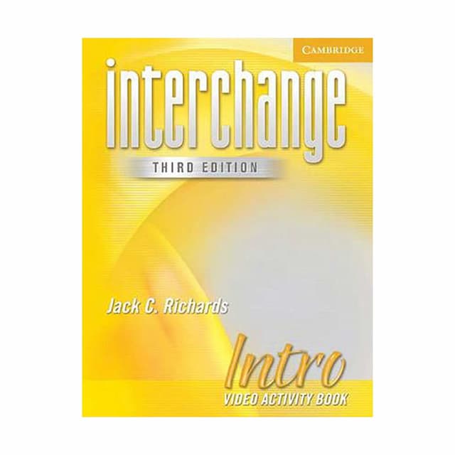 کتاب Interchange Intro Video Activity Book (Third Edition)