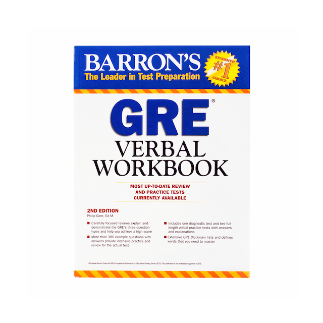 خرید کتاب Barrons GRE Verbal Workbook second Edition