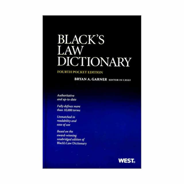 کتاب Blacks Law Dictionary 4th Edition