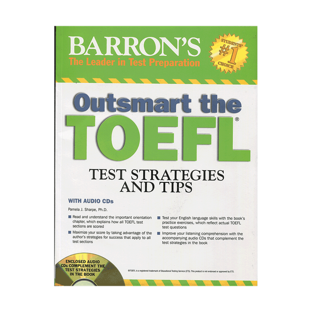 خرید کتاب Outsmart the TOEFL  Barrons Test Strategies and Tips
