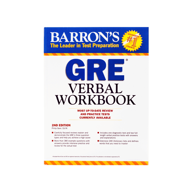 خرید کتاب Barrons GRE Verbal Workbook second Edition