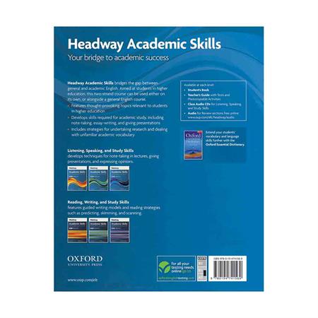 Headway-Academic-Skills---Listening---Speaking-and-Study-Skills-Level-1-Student-Book-----BackCover