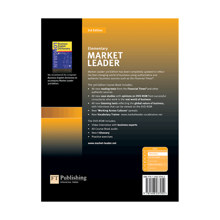 Market Leader 3rd Edition Elementary Course Book     BackCover