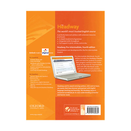 New Headway 4th Edition Pre Intermediate Workbook - BackCover