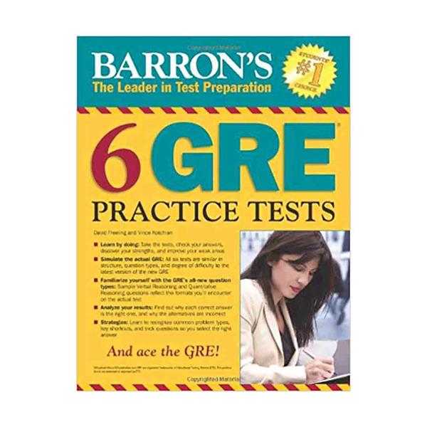 Barrons 6 GRE Practice Tests English GRE book