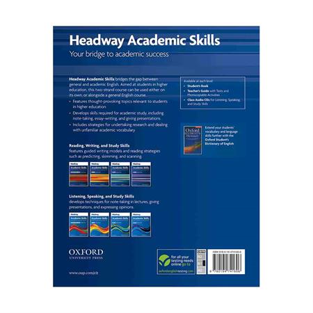 Headway-Academic-Skills---Reading---Writing-and-Study-Skills-Level-2-Student-Book---BackCover