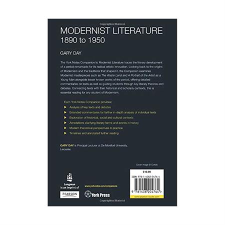 Modernist-Literature-1890-to-1950-by-Gary-Day-back
