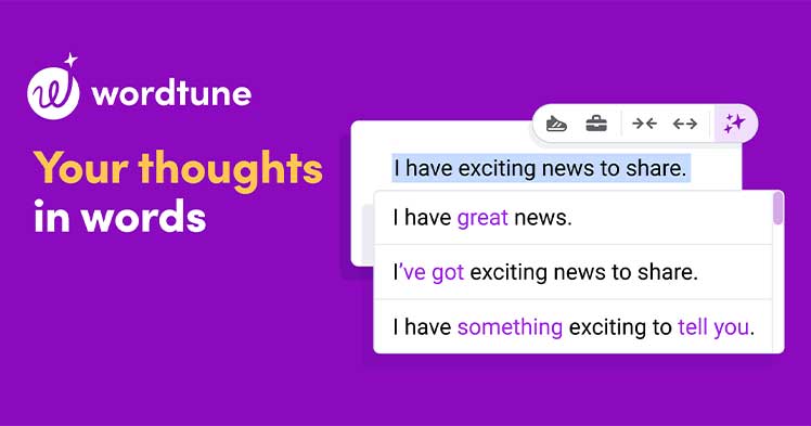 هوش مصنوعی Wordtune.ai برای تقویت رایتینگ