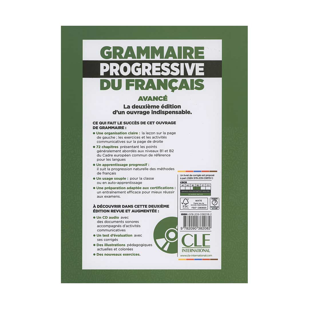 Grammaire Progressive Du Francais B1 B2 -Avance - 2ed